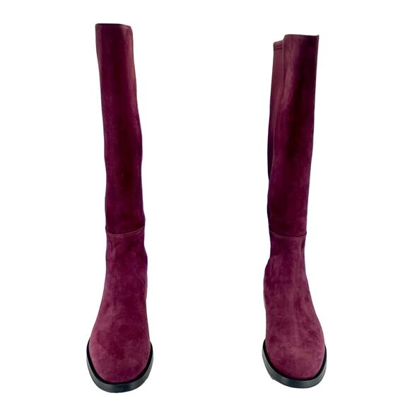 Stuart Weitzman Greer City Tall/ Knee High Riding Boot Sz 7.5 Cabernet Suede New - Picture 4 of 8